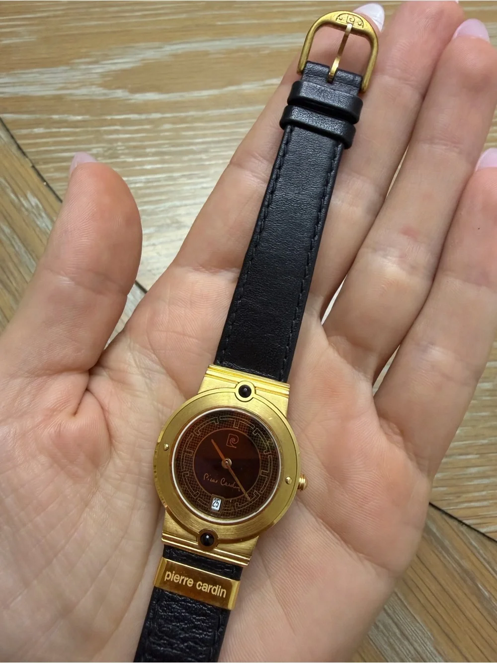 Pierre Cardin Gold and Black Dress Watch with Date